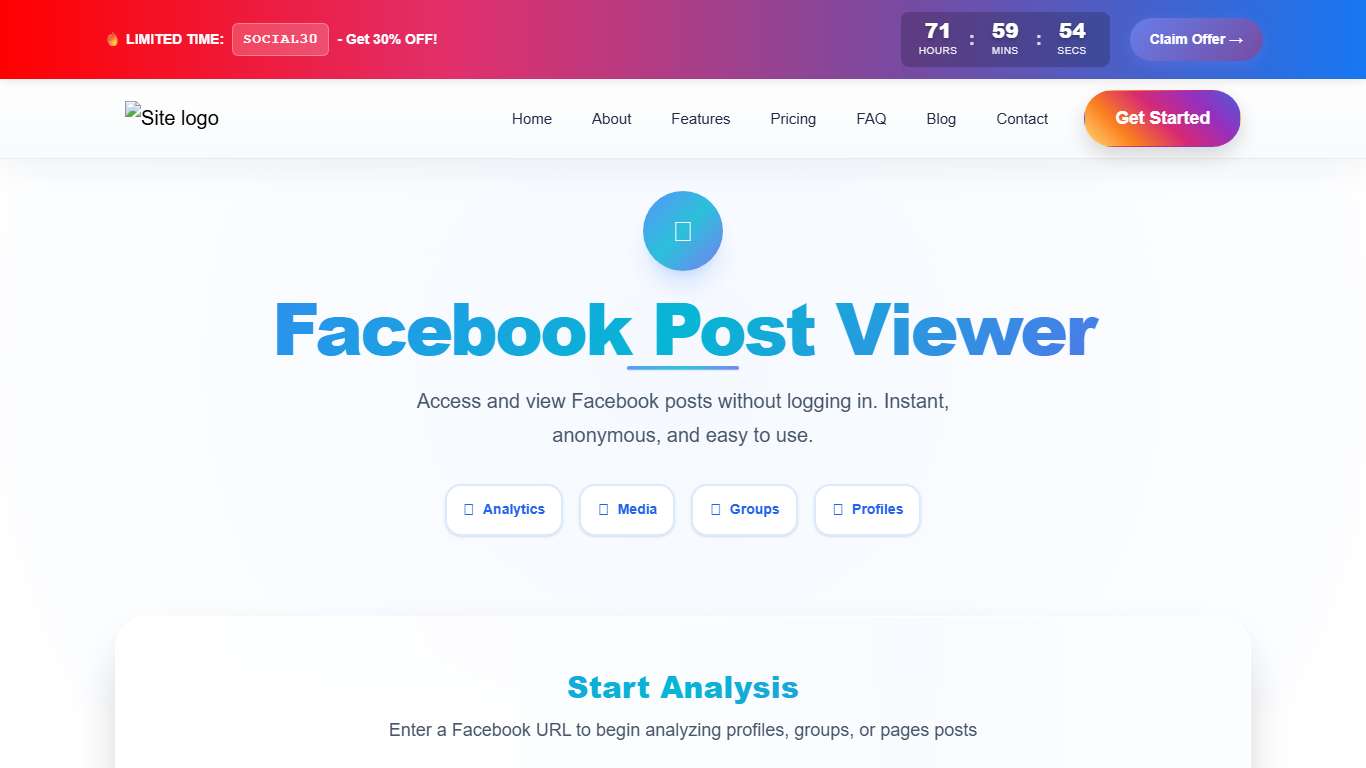 Facebook Post Viewer – Browse Facebook Posts Anonymously